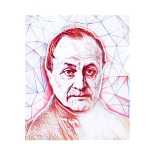 Auguste Comte Portrait | Auguste Comte Artwork | Line Art T-Shirt