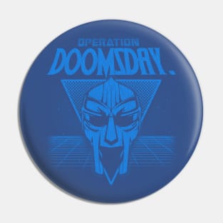 Retrowave Doom Blue Pin