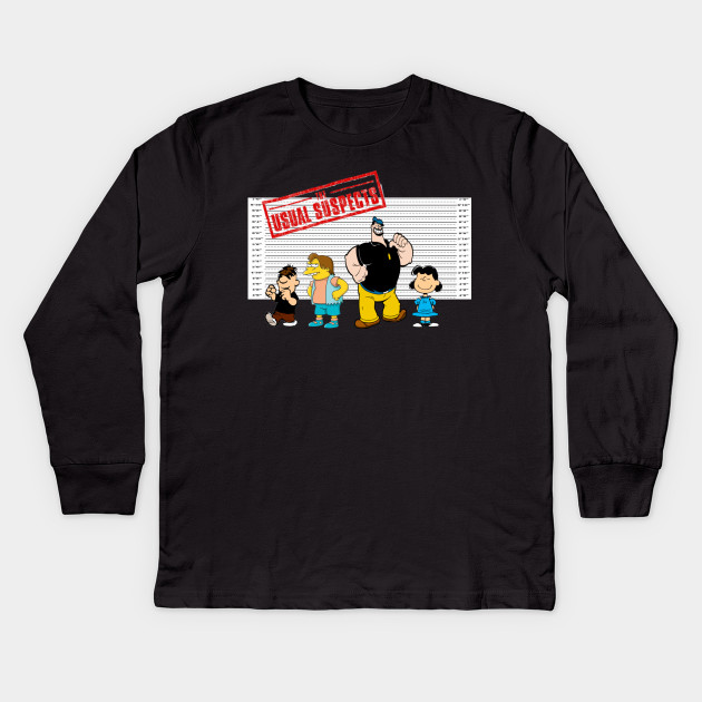 The Usual Suspects Famous Cartoon Bullies Usual Suspects Kids Long Sleeve T Shirt Teepublic