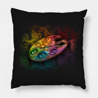 Artist Palette of Eyes Pillow