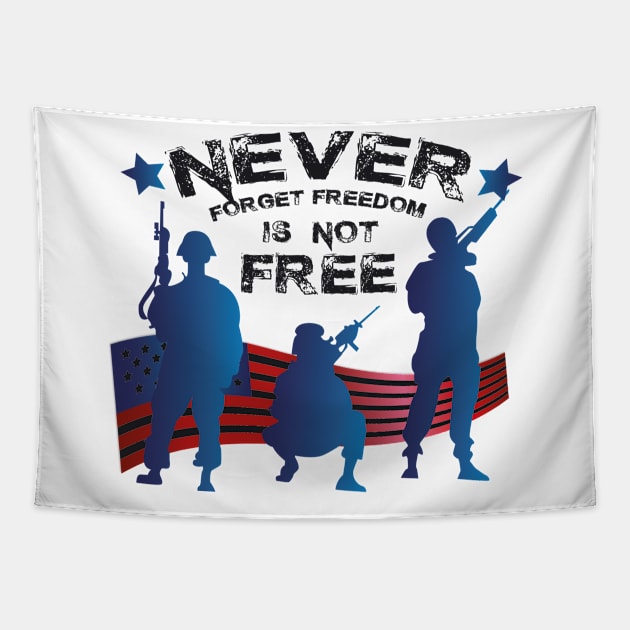 Memorial Day Never Forget Freedom Tapestry by chrizy1688