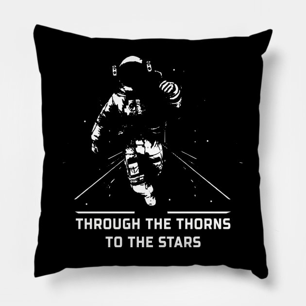 Through the thorns to the stars Pillow by Lolebomb