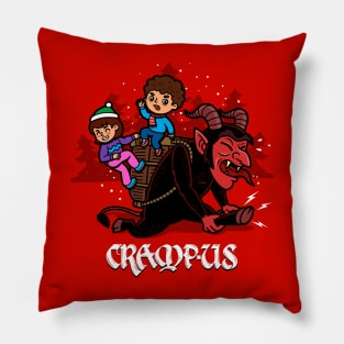 Cramp-us Funny Christmas Krampus Pillow