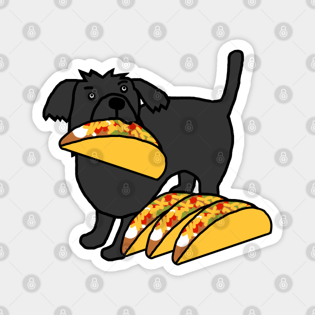 Animals with Food Cute Dog Eats Tacos - Food - Magnet | TeePublic Animals with Food Cute Dog Eats Tacos - Food - Magnet | TeePublic
