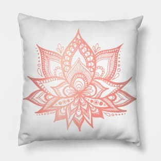 Rose Gold Pink Lotus Pillow