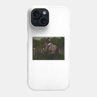 Bay Roan Eventing Cross Country Morning Art Phone Case