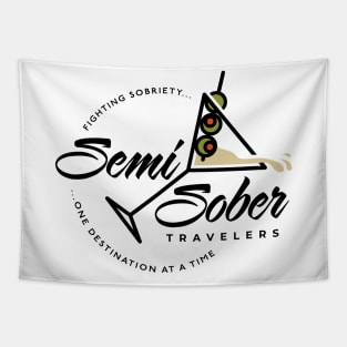 Semi Sober Travelers Martini with transparent background Tapestry