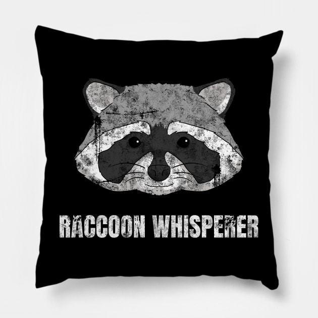 Raccoon Whisperer Pillow by Crazy Shirts