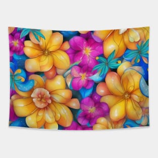 Whimsical Flowers Tapestry