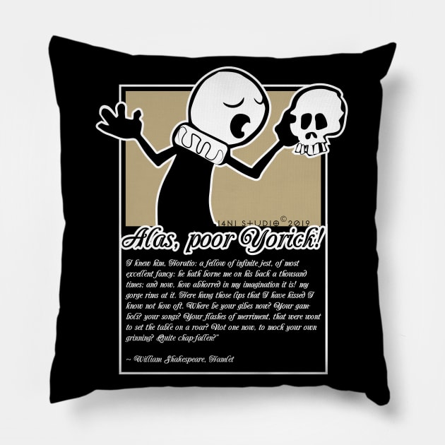 Alas, Poor Yorick! Pillow by i4ni Studio