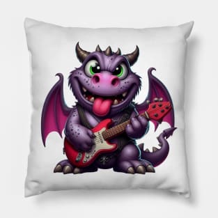 Dragon Playing Rock Pillow