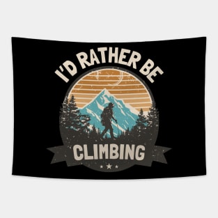 I'd Rather Be Climbing. Retro Climbing Tapestry