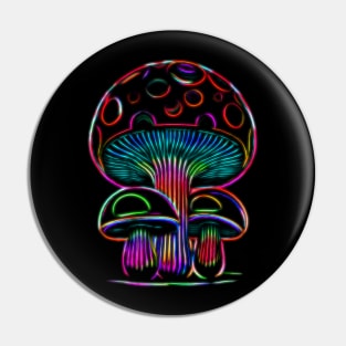 Mushrooms Neon Glow Pin