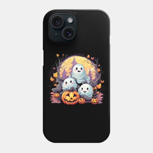 Chubby ghosts kids Halloween Phone Case by ReAnnaMation