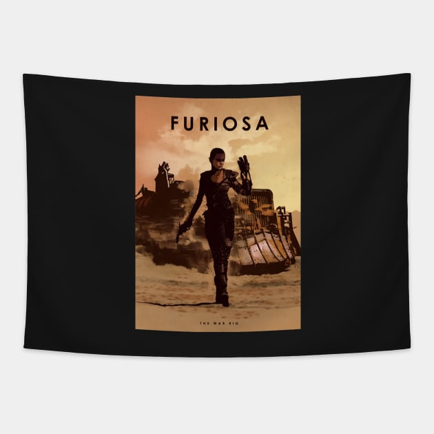 Imperator Furiosa - The War Rig - Car Legends Tapestry by Great-Peoples