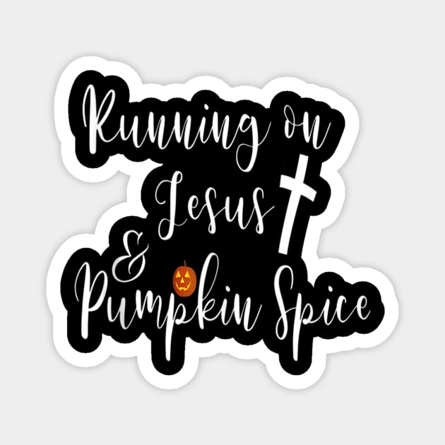 Jesus and Pumpkin Spice Christian Cross Halloween Costume Magnet by ChristianCrecenzio