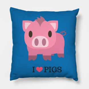 I Love Pigs Pillow