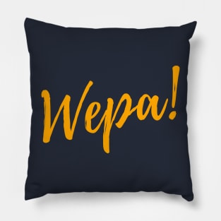 Wepa! | Gold Print Pillow