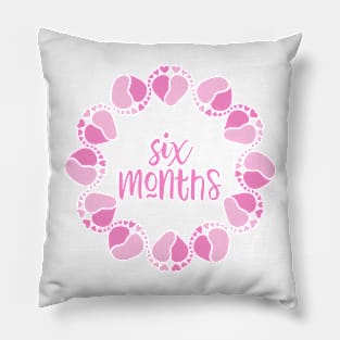 Baby six month milestone for girl Pillow