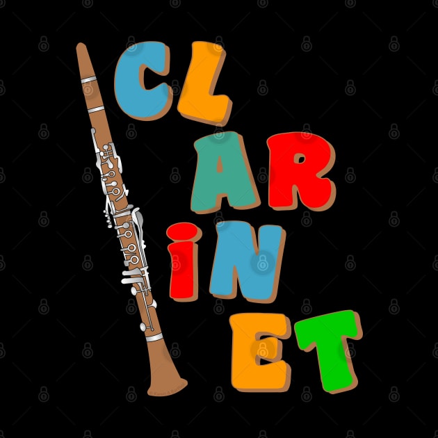 Colorful Brown Clarinet by Barthol Graphics