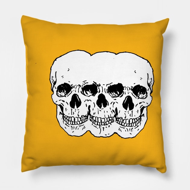 Craniumz Pillow by Luke Gray