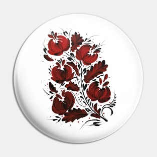 Petrykivka painting flower Pin