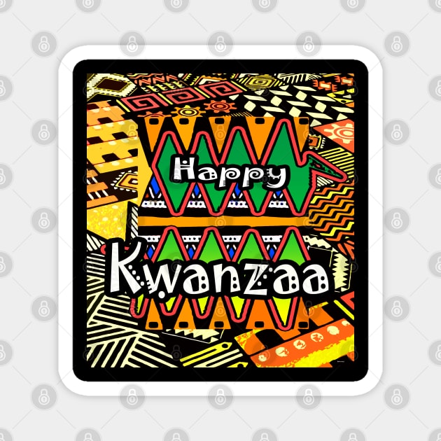 Happy Kwanzaa Magnet by Afrocentric-Redman4u2