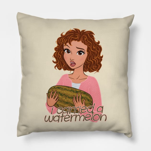 I Carried a Watermelon Pillow by Ellador