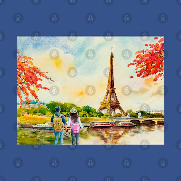 Eiffel Tower Art Painted by Mako Design 