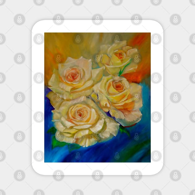 Yellow rose Collage Magnet by jennyleeandjim