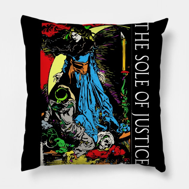 The Sole of Justice Pillow by black8elise