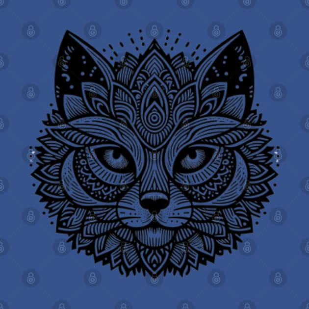 Mandala Cat by Desert Owl Designs