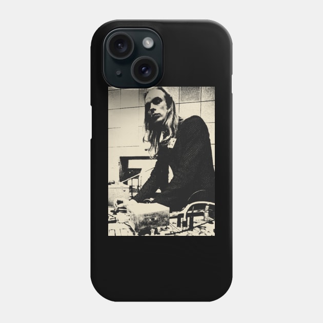 Brian Eno Cool - Vintage Pencil Drawing Style Phone Case by keemwildman