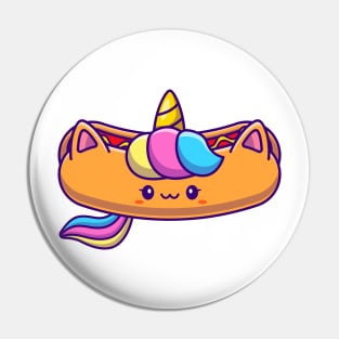 Cute Unicorn Hotdog Pin