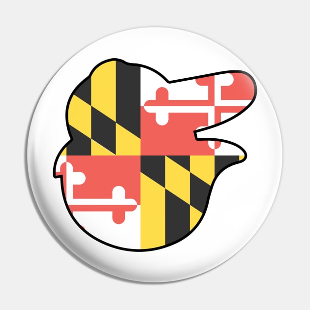 Maryland Flag Bird Pin by CanossaGraphics