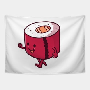 Cute Cartoon Sushi Roll Tapestry