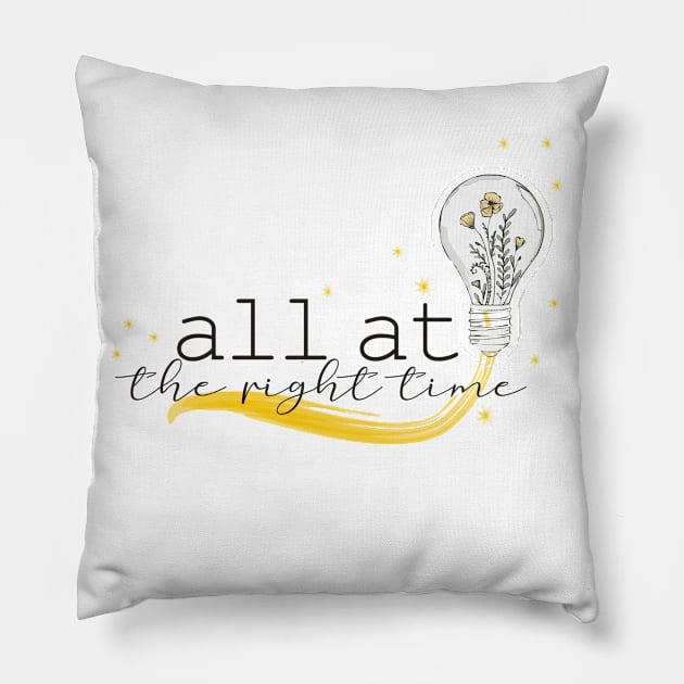 All At The Right Time Pillow by PAULO GUSTTAVO