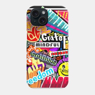 Positive Words DOODLE Phone Case