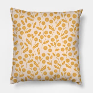 Honey Yellow Floral Cute Pattern Pillow