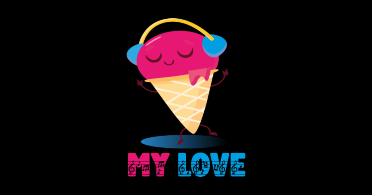 Ice cream is love Vanilla Ice Cream Day Sticker TeePublic