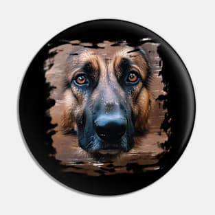 German Shepherd Face German Shepherd Dog Lover Pin