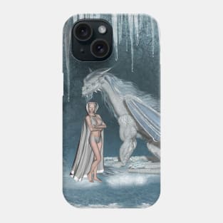 Fairy with ice dragon Phone Case