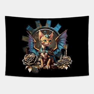 Wonderful fantasy steampunk cat. Tapestry