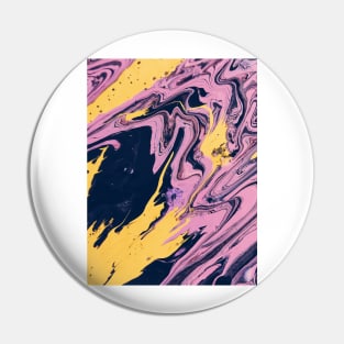 Pink black and yellow abstract painting Pin