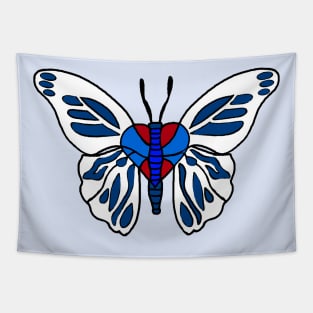 Butterfly Blue and white Tapestry