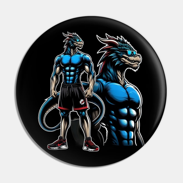 I'm Going To The Gym bodybuillding Gift, Motivation, Workout Gift,Dragon tato Pin by Customo