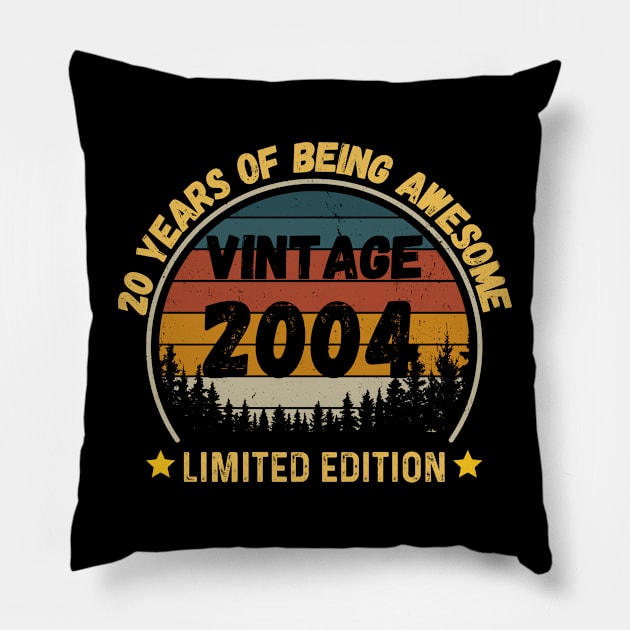 Vintage 2004 Limited Edition 20th Birthday 20 Years Old Gift Pillow by Peter smith