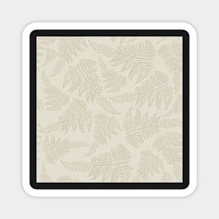 Silver fern on cream Magnet