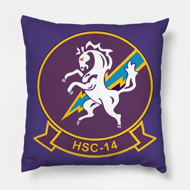 Helicopter Sea Combat Squadron 14 (HSC-14) Chargers Pillow by Airdale Navy