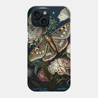 Wiccan witchcraft Moth and magic of night 3 Phone Case